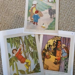 Vintage Book Nursery Print Set - Grimms